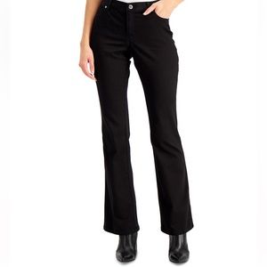 INC Elizabeth Bootcut Mid Rise Jeans Deep Black Denim Size 10P NWT